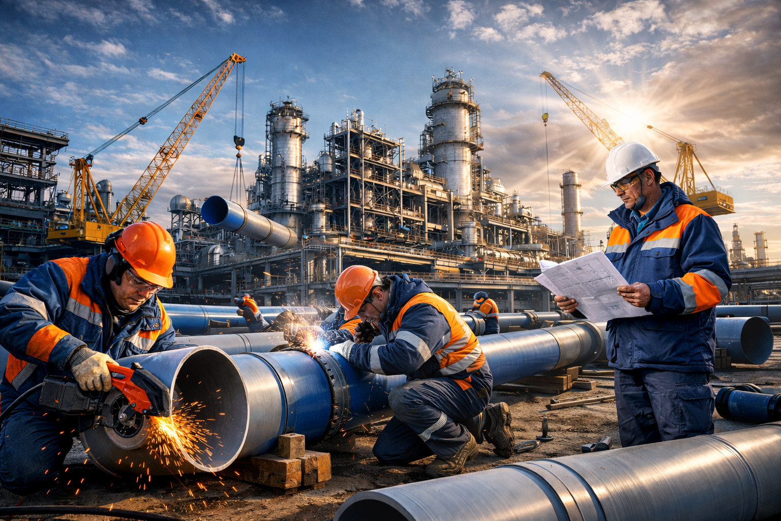 Erection: Installing PVC Pipelines on Industrial Sites